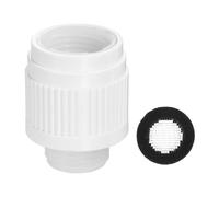 sourcing map Vanne de contrôle du débit d'eau G1/2", 1 vanne d'arrêt de pommeau de douche avec joint d'étanchéité en maille de rechange pour bras de douche, blanc