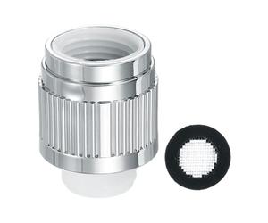 sourcing map Vanne de contrôle du débit d'eau G1/2", 1 vanne d'arrêt de pommeau de douche avec joint d'étanchéité en maille de rechange pour bras de douche, argenté