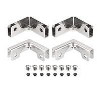 sourcing map Verre Clip Fixation, 4pcs pour 3-6mm L-forme Verre Combination Fixation Support Renforcé Clip Pince Matériel Verre Accessoires