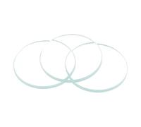 sourcing map Verre de Montre Cristal Lentille Rond Plat 17mm Diamètre Rechange Pièces pour Horloger Réparation Transparent 6 Pcs