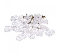 sourcing map Verre Retenue Clips Trousse, 15mmx25mm Armoire Porte Clips Plastique Miroirs Support pour 2mm Verre avec Vis, 30Pcs