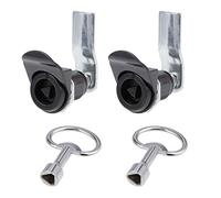 sourcing map Verrou Clé Triangle Serrure Noir 2 pcs