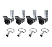 sourcing map Verrou Clé Triangle Serrure Noir 4Pcs