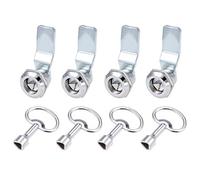 sourcing map Verrou Clé Triangle Serrure Tubulaire 4 pcs