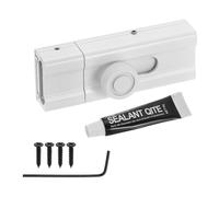 sourcing map Verrou coulissant adhésif de 7,6 cm avec vis, verrou coulissant en alliage d'aluminium pour portes encastrées ou encastrées, écran, fenêtre, portes de terrasse, blanc