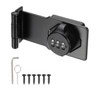 sourcing map Verrou d'armoire sans vec code à combinaison - 90 degrés 12,7 cm - Loquet mécanique à mot de passe rotatif pour armoire de classement de bureau, tiroir, placard, noir