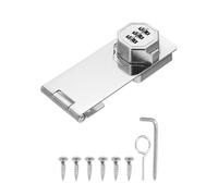 sourcing map Verrou d'armoire sans vec code à combinaison - Loquet à mot de passe de 12,7 cm - Loquet mécanique rotatif à mot de passe pour armoire de bureau, tiroir, placard, argent