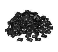 sourcing map Vêtements Couture Taille Étiquette XS/S/M/L/XL Brodé Étiquette Noir pour Vêtements Vêtement Paquet de 250