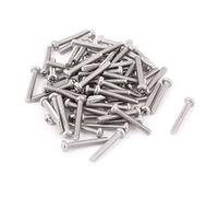 sourcing map Vis à tête cruciforme boulon en acier inoxydable 304 M2.5 x 16mm 60pcs
