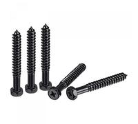 sourcing map Vis à Tête Hexagonale tire-fond 5/16" x 2-1/2" Carbone Acier Cruciforme Tête Demi Filetage Boulons Autotaraudeurs pour Pont Bâtiment ou Assemblage Bois 5Pcs