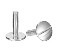 sourcing map Vis à tête plate extra large M6 x 25 mm, 2 boulons à tête ronde en acier inoxydable 304