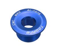 sourcing map Vis de protection de manivelle M20 en alliage d'aluminium pour vélo de montagne, bleu