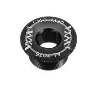 sourcing map Vis de protection de manivelle M20 en alliage d'aluminium pour vélo de montagne, noir
