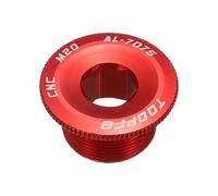 sourcing map Vis de protection de manivelle M20 en alliage d'aluminium pour vélo de montagne, rouge
