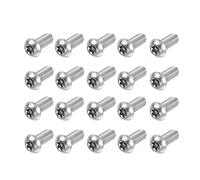 sourcing map Vis de sécurité Torx M8 x 20 mm, 20 vis à tête cylindrique à l'intérieur de la colonne, boulons de fixation en acier inoxydable 304