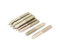 sourcing map Vis Double Filetage Autotaraudeuse Goujons M6 x 40mm 10Pcs
