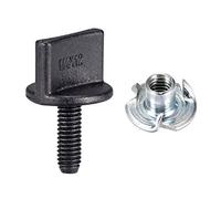 sourcing map Vis écrou T plastique filetage métrique M4x12mm 10Pcs