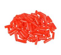 sourcing map Vis Filetage Protecteur 2mm ID Rond Capuchon Extrémité Rouge Tube Caps 100Pcs