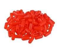 sourcing map Vis Filetage Protecteur 4.5mm ID Rond Capuchon Extrémité Rouge Tube Caps 100Pcs