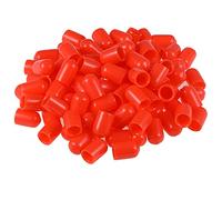 sourcing map Vis Filetage Protecteur 8.5mm ID Rond Capuchon Extrémité Rouge Tube Caps 100Pcs