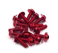 sourcing map Vis Hexagonale M6x20mm Rouge 15pcs Pour Moto Aluminium | Ideale Remplacement Anciens Vis, Pour Plaques, Aile, Pare-Chocs, Facile Installation, Anti-Corrosion, Poids Leger