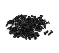 sourcing map Vis M2,5 x 8mm vis autotaraudeuses tête Phillips noir fixation 100pcs