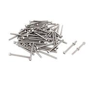 sourcing map Vis M2,5 X30mm Acier Inoxydable Tête Hex Vis Moletée 50pcs Jeu Boulons, Écrous
