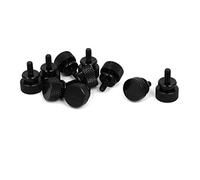 sourcing map Vis Moleté pour Ordinateur PC boîtier entièrement filetée Noir M3.5x7mm 10pcs