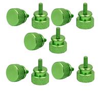sourcing map Vis moletées Pour Ordinateur PC boîtier en alliage d'aluminium Vert M3x7mm 10pcs