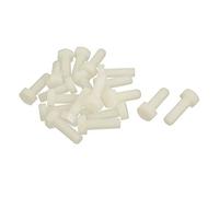 sourcing map Vis Nylon M8x25mm filetage métrique complet vis tête hexagonale 20pcs