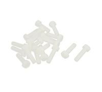 sourcing map Vis Nylon M8x30mm filetage métrique complet hexagonale tête hexagonale 20pcs