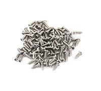 sourcing map Vis Phillips Autoperceuses Tête Ronde 100 Pièces M2.5 x 8mm Inoxydable STL Boulons