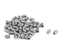 sourcing map Vis Pointeau Conique pour Poignée de Porte Vis Sans Tête Hexagonale M3 x 5mm hexagonale ton argent 50 pièces