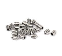 sourcing map Vis Pointeau Conique pour Poignée de Porte Vis Sans Tête Hexagonale M5 x 8mm hauteur 25 pcs Ton argent