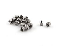 sourcing map Vis Pointeau Conique pour Poignée de Porte Vis Sans Tête Hexagonale M5x6mm Acier Inox 304 15pcs