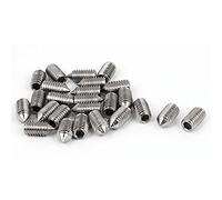 sourcing map Vis Pointeau Conique pour Poignée de Porte Vis Sans Tête Hexagonale M6 x 12mm acier inox 304 réglage 25pcs