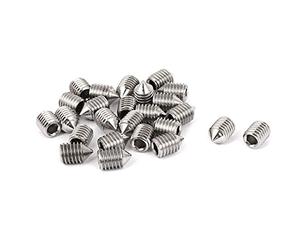 sourcing map Vis Pointeau Conique pour Poignée de Porte Vis Sans Tête Hexagonale M8x12mm Acier Inoxydable 25pcs