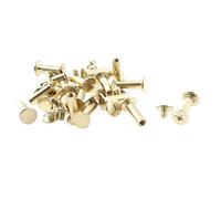 sourcing map Vis Reliure 5mm x 15mm Rivet Reliure Vis Post Doré pour Cuir 18pcs