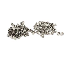 sourcing map Vis Reliure 5mmx6mm Rivet Reliure Vis Post Nickelé pour Scrapbook Photo Albums 100pcs