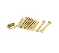 sourcing map Vis Reliure 5x40mm Laitonné Rivet Reliure Vis Post Pour Scrapbook Cuir 10pcs
