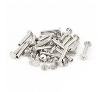 sourcing map Vis Reliure pour 5mm Trou Dia Femelle M5x25mm Rivet Reliure Ceinture Boucle Post Boulons Cuir Attache 20 Ensembles