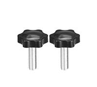 sourcing map vis serrage molette 38mm diamètre bouton hexagonal Prune Poignées M10×30mm 2Pcs