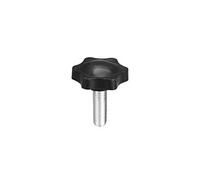 sourcing map- Vis Serrage Molette Poignée Forme Hexagonal Prune Bouton Etoile M8×20mm