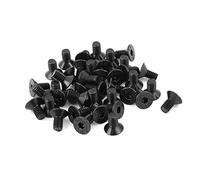 sourcing map 50pcs Noir M4 x 8mm Acier Allié Vis Tête Fraisée