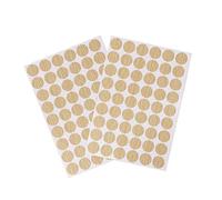 sourcing map Vis Trou Couvercles Autocollants Textured Plastique Auto-adhésifs pour Bois Meubles Cabinet Étagère Plaque 21mm Diamètre 108pcs en 2 Feuille Chêne PC-132