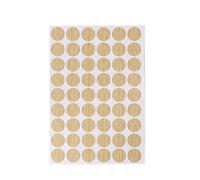 sourcing map Vis Trou Couvercles Autocollants Textured Plastique Auto-adhésifs pour Bois Meubles Cabinet Étagère Plaque 21mm Diamètre 54pcs en 1 Feuille Chêne PC-132