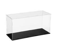 Sourcing map: Vitrine transparente en acrylique pour objets de collection - Boîtes transparentes à assembler avec base noire - Boîte de rangement anti-poussière