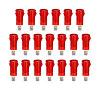 sourcing map Voyants néon, ampoules 220V-11A MDX Dash rouge, 10mm 2/5" montage Pan, 20pc