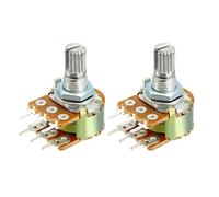 sourcing map WH148 100k Ohm Résistance variable rotatif double Potentiomètre Film Carbone 2pc