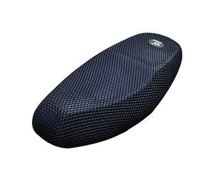 sourcing map XXL 3D Moto Scooter vélomoteur Housse de siège Coussin Respirant en Filet Noir Bleu